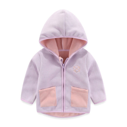 A children's warm fleece jacket for winter