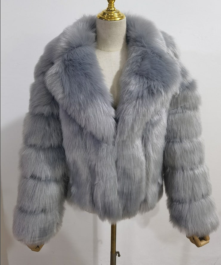 A faux fur jacket