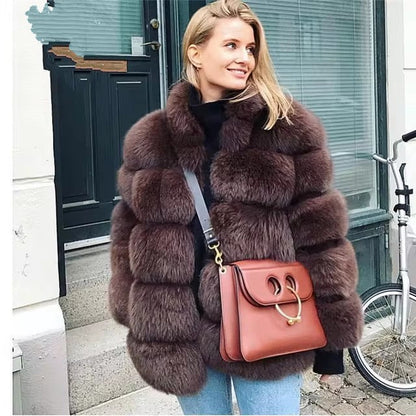A faux fur jacket