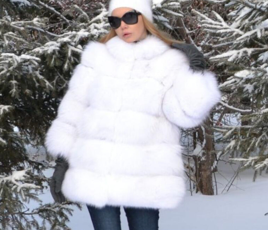 A faux fur jacket