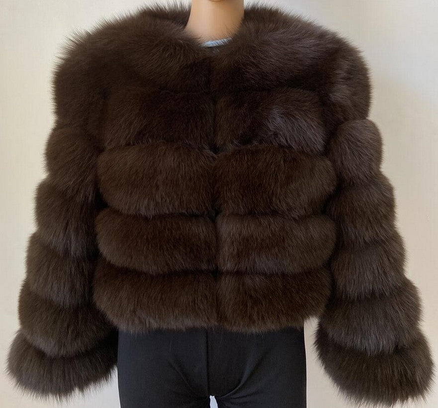 A warm faux fur jacket
