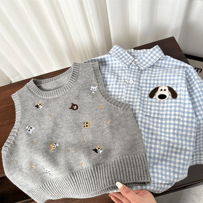 A two-piece set of children's shirts