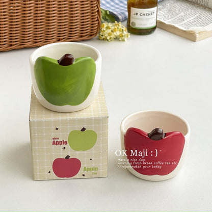 A apple ceramic cup