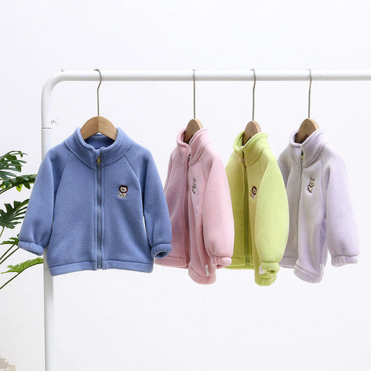A children's warm fleece jacket for winter