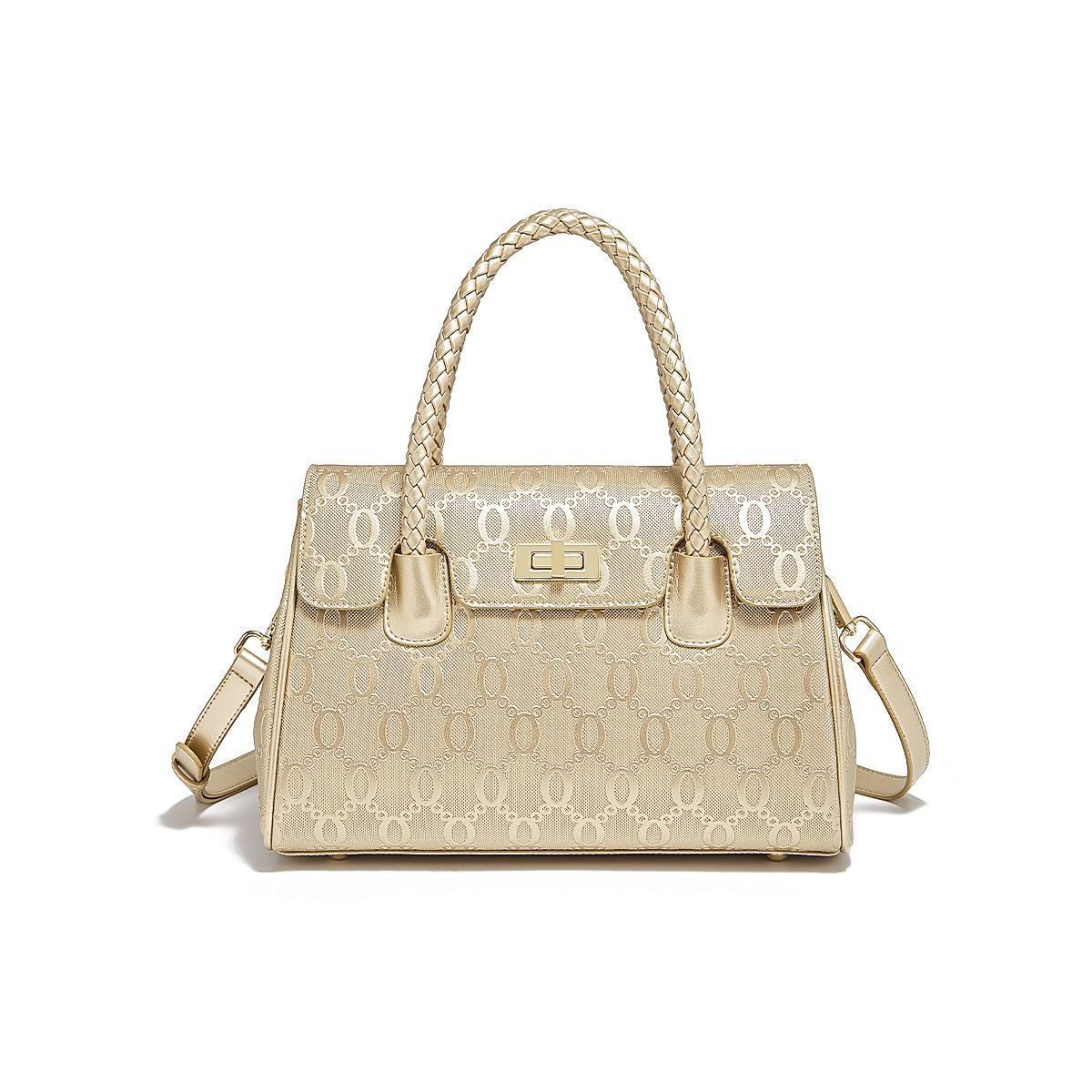 A cowhide handbag messenger bag