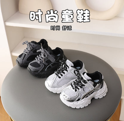 A children's sports shoes boys spring and autumn new girls shoes dad shoes mesh breathable boys running shoes kindergarten