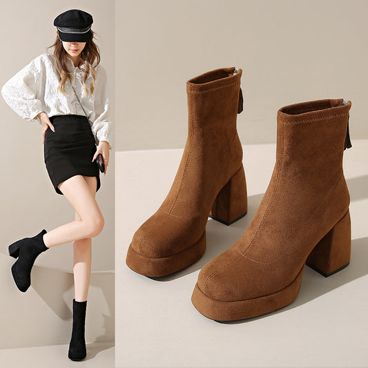A suede boot