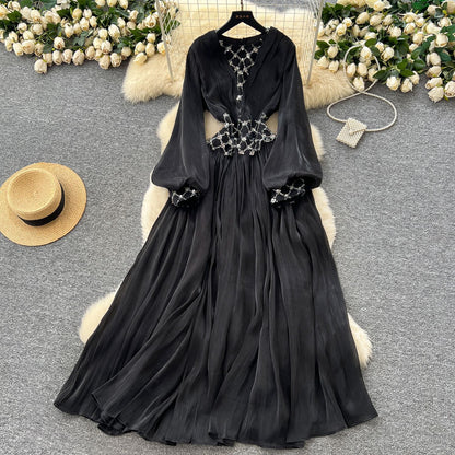 A sequined beaded dress