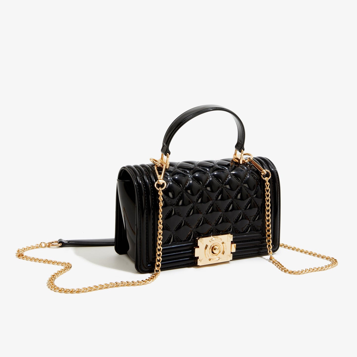 A PVC diamond square bag fashionable versatile handbag