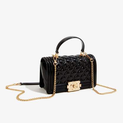 A PVC diamond square bag fashionable versatile handbag