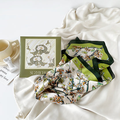 A silk scarf gift box gift