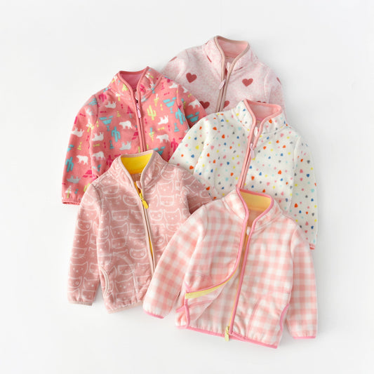 A children's warm fleece jacket for winter