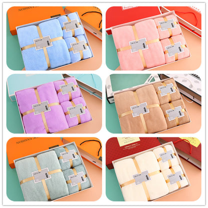A towel bath towel three-piece gift set