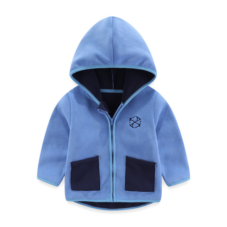 A children's warm fleece jacket for winter