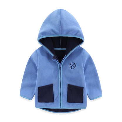 A children's warm fleece jacket for winter
