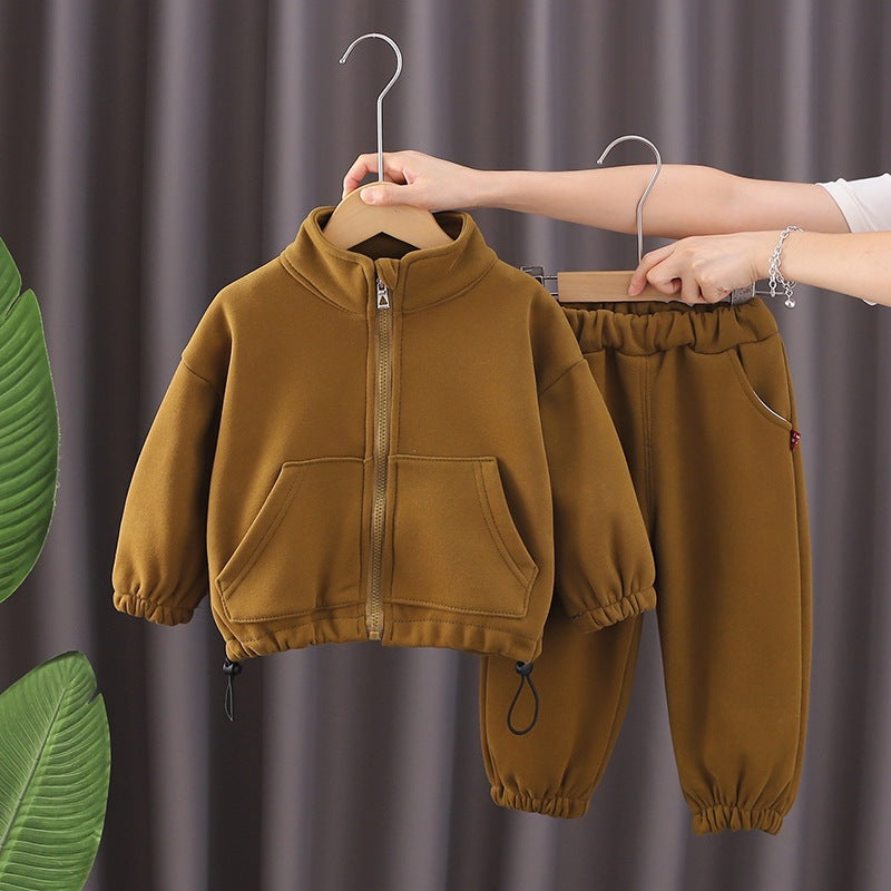 A children's long-sleeved suit