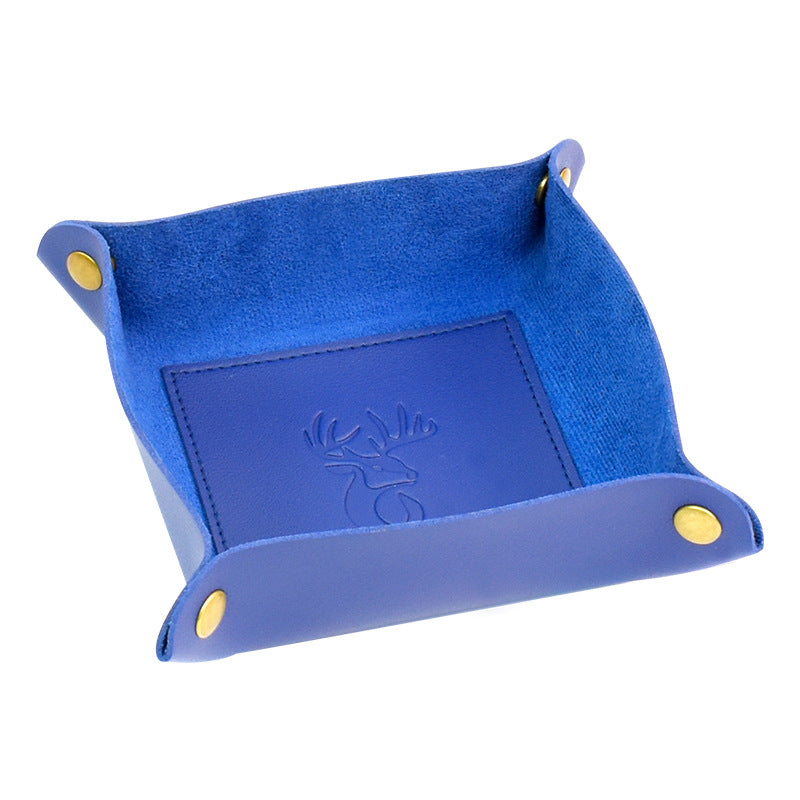 A leather storage tray