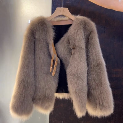 A faux fur jacket