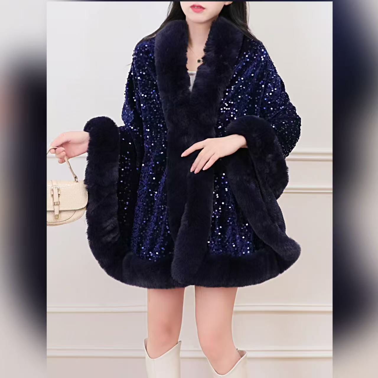 A faux fur jacket