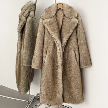 A faux fur jacket