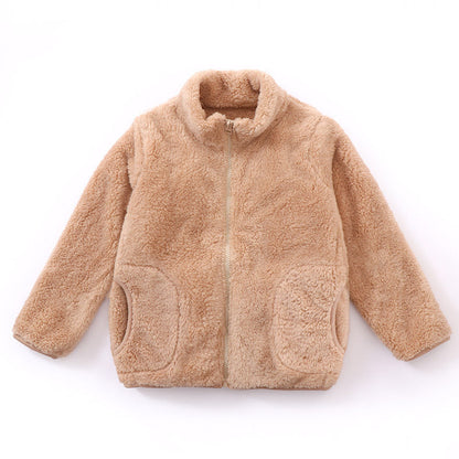 A children's warm fleece jacket for winter