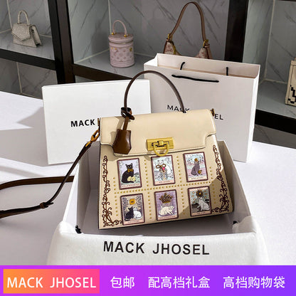 A fashion niche Kelly bag 0232 large capacity commuter portable platinum bag