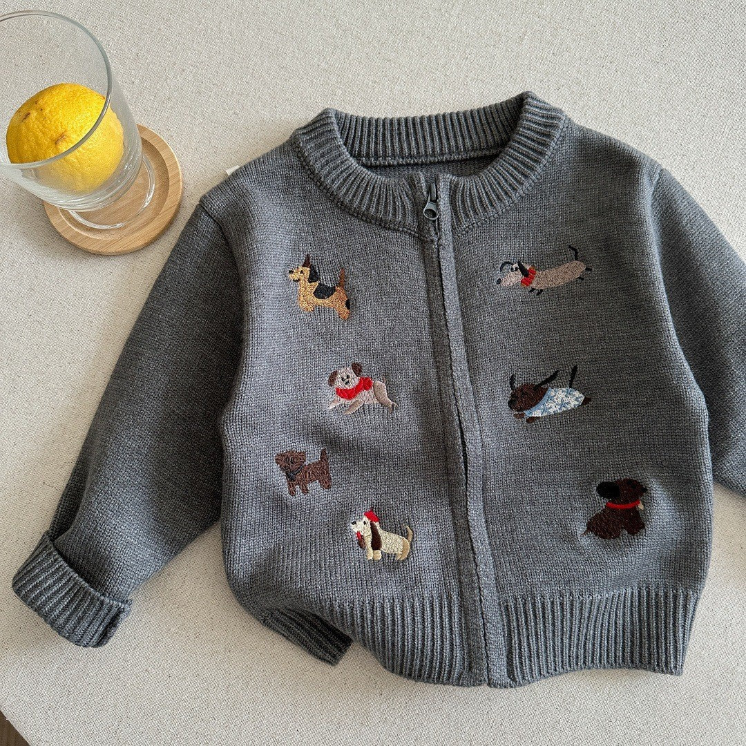 A children's knitted sweater