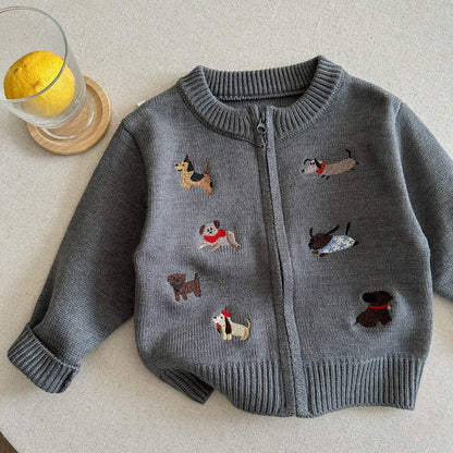A children's knitted sweater