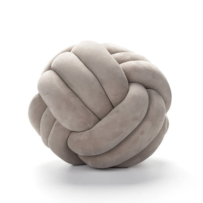 A braided ball pillow