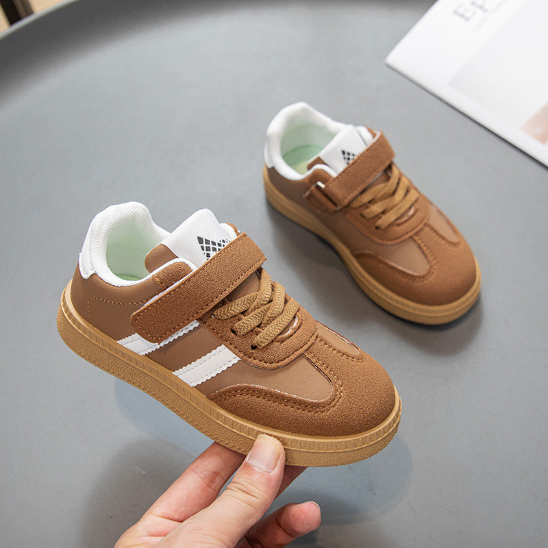 A Spring and Autumn New Boys Versatile Non-slip Breathable Student Board Shoes Children's Soft-soled German Training Shoes