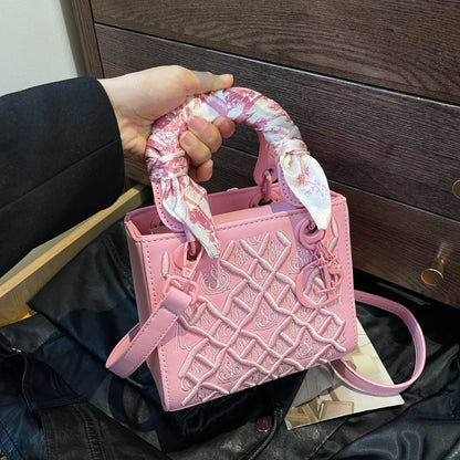 A  bag with embroidery pattern