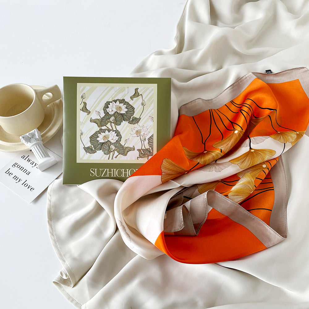 A silk scarf gift box gift