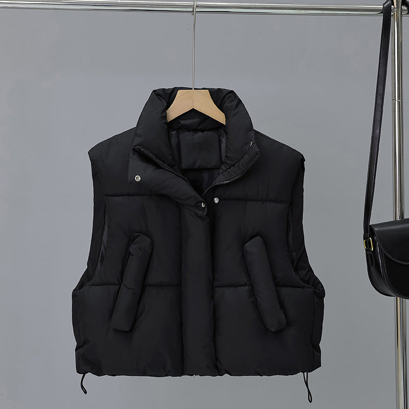 A winter women's vest jacket