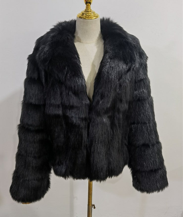 A faux fur jacket