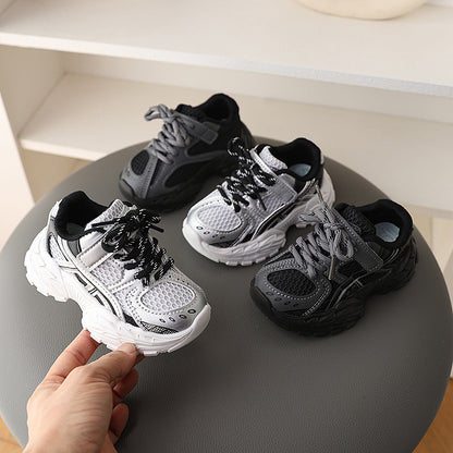 A children's sports shoes boys spring and autumn new girls shoes dad shoes mesh breathable boys running shoes kindergarten