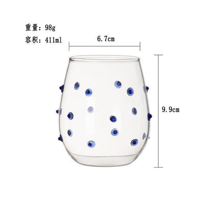 A glass drinking cup