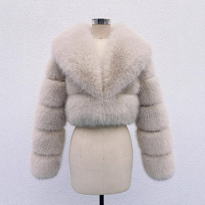 A faux fur coat
