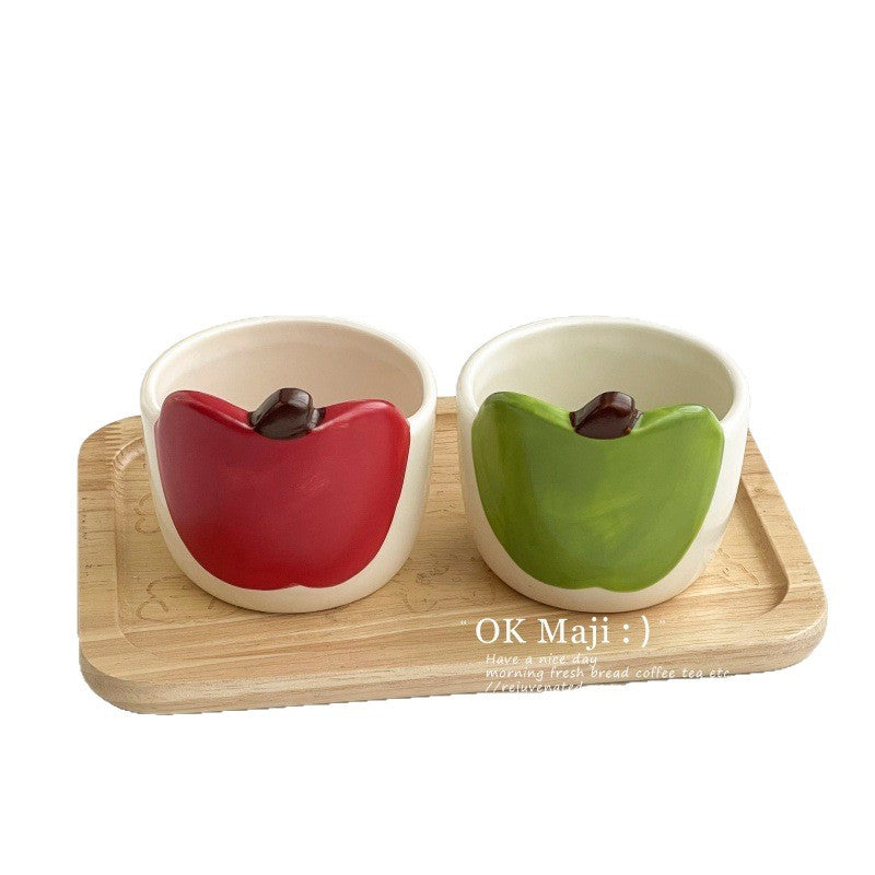 A apple ceramic cup