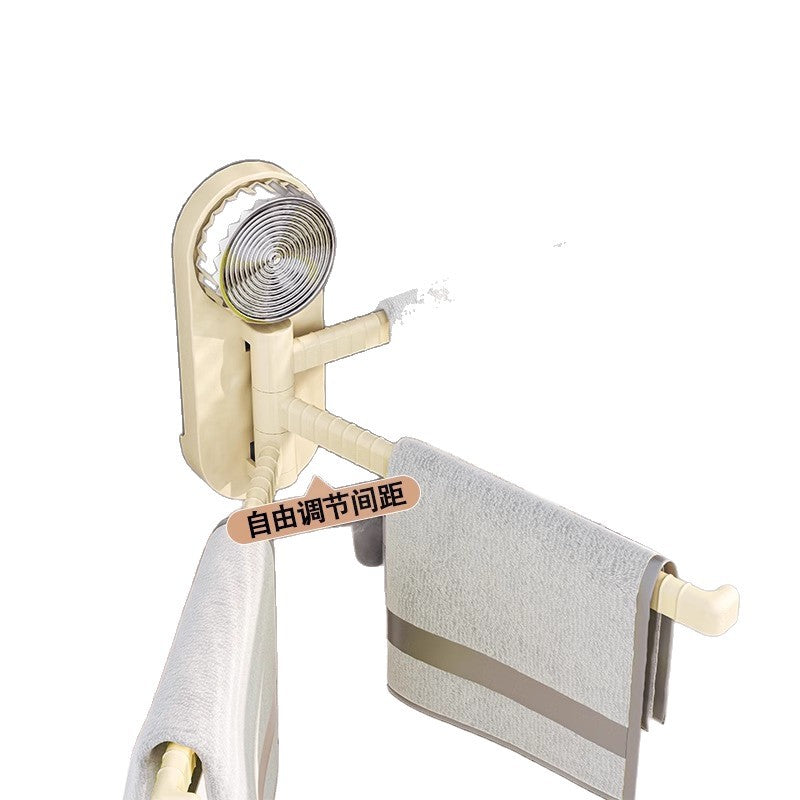 A suction cup rotating towel rack