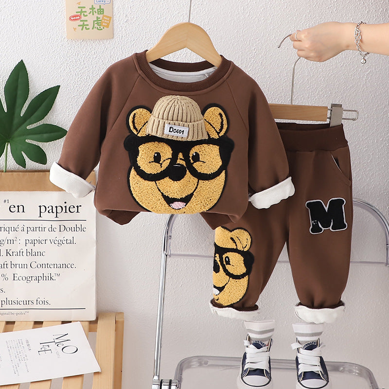 A cartoon fleece suit
