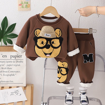 A cartoon fleece suit