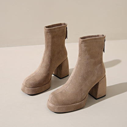 A suede boot