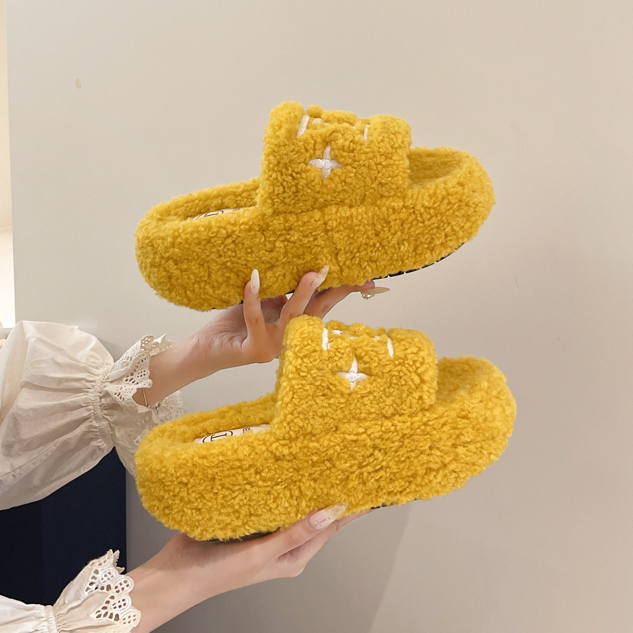 A plush slipper