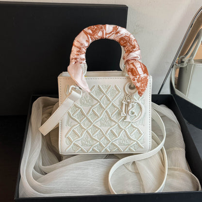 A  bag with embroidery pattern