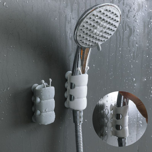 A suction cup shower bracket