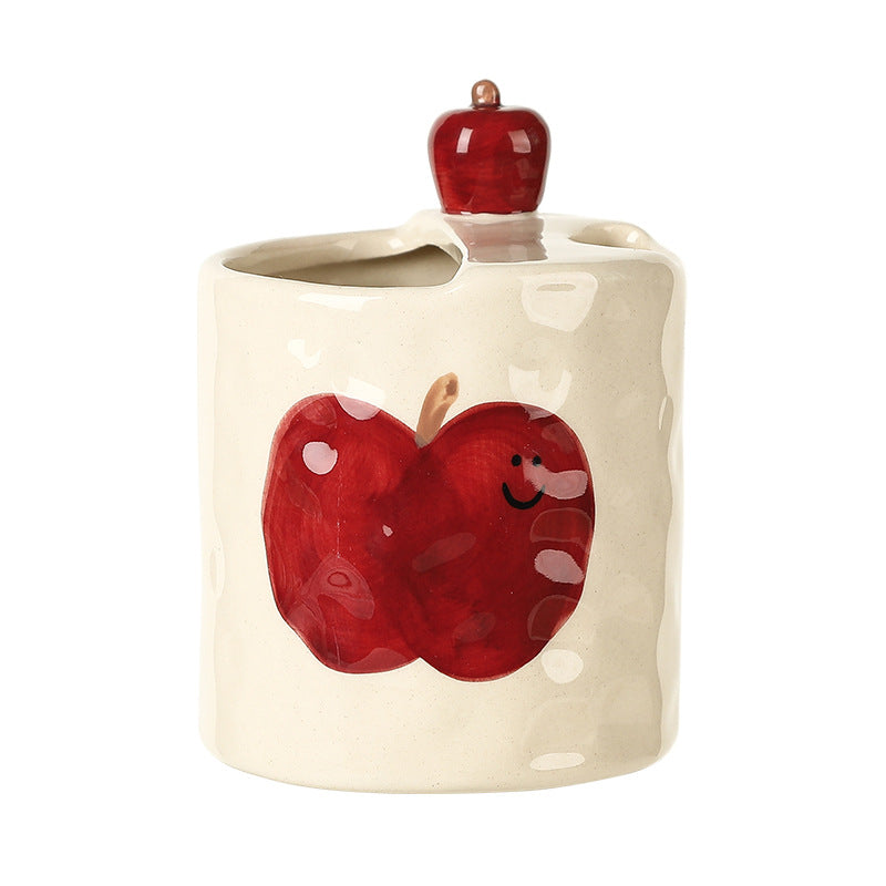 A apple ceramic cup
