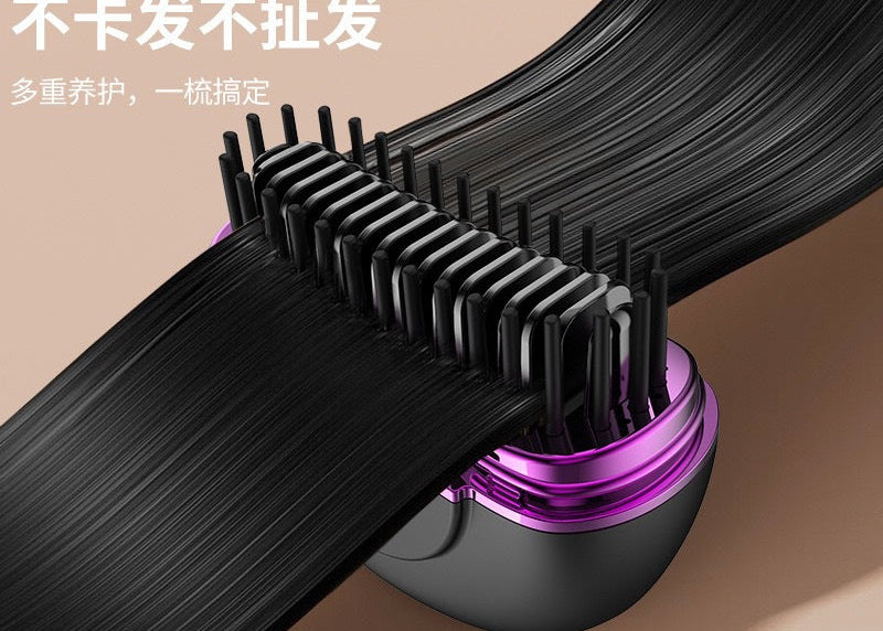 A Mini Hair Straightening Comb Wireless New Rechargeable Hair Straightener Portable Hair Care Home Styling Comb without Damaging Hair