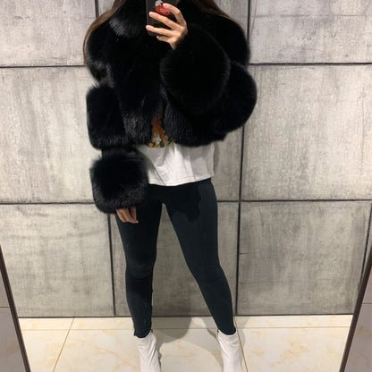 A faux fur jacket