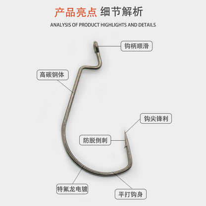 A lure reinforced wide-bellied crank hook hook