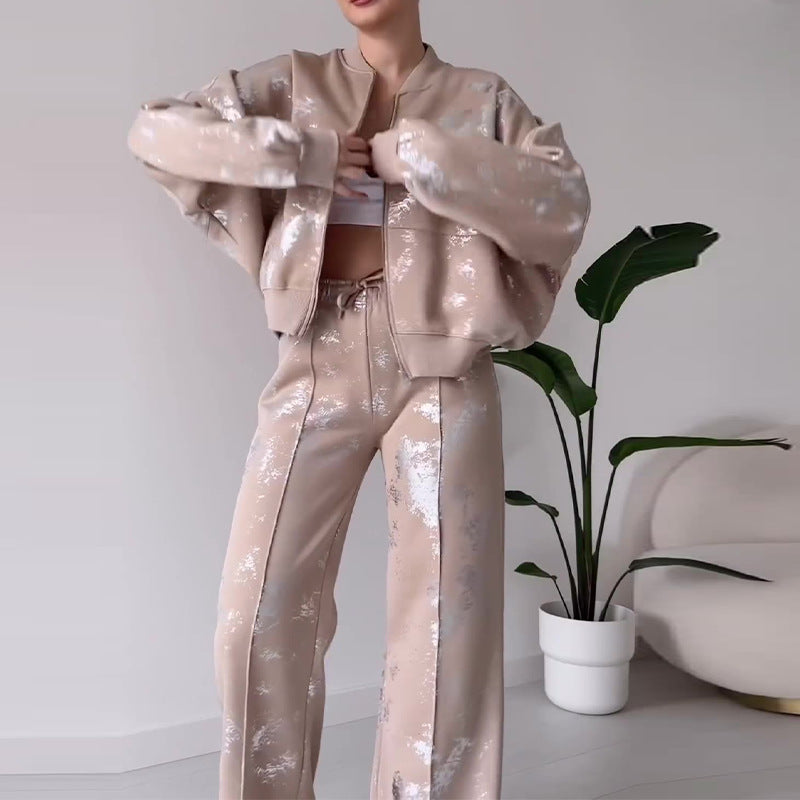 A Sequin Trendy Sweatshirt Set